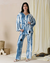 BLUE & WHITE CROCODILE COTTON PAJAMA